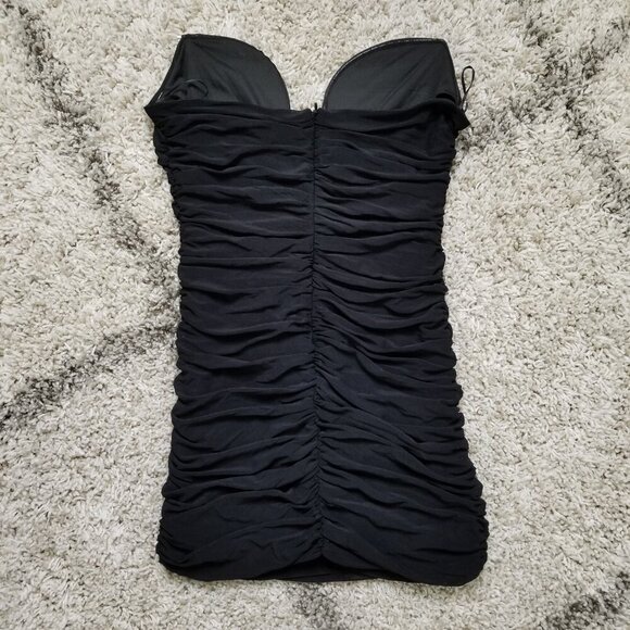 NWT Leau London Mesh Mini Stretch Shirred Mini Dress Size: XXL - Picture 6 of 7